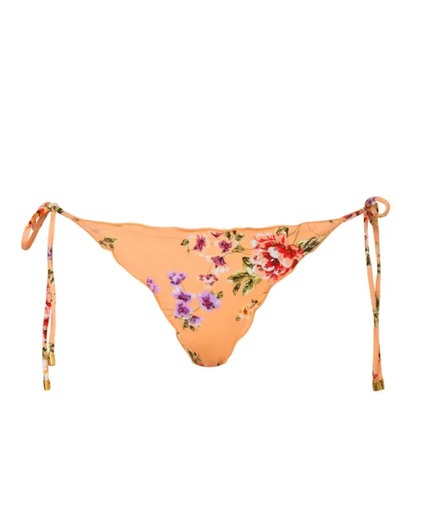 PQ Swim Embroidered Lettuce Edge Tie Bottoms* Tie-Side | Bottoms