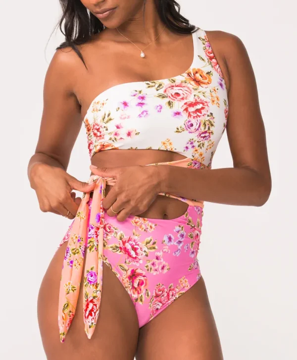 PQ Swim One Shoulder Cutout One Piece* One Pieces