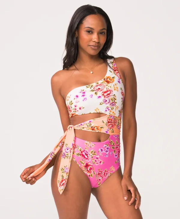 PQ Swim One Shoulder Cutout One Piece* One Pieces