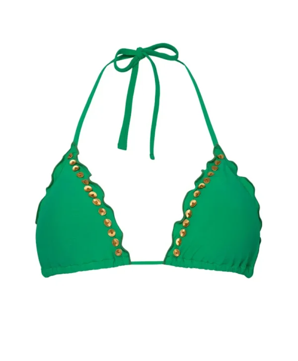 PQ Swim Embroidered Lettuce Edge Tri Top* Triangle | Tops
