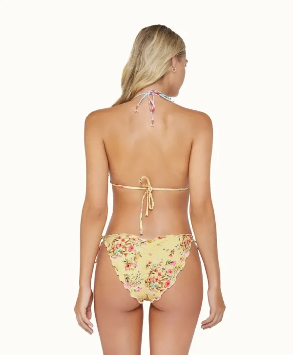PQ Swim Embroidered Lettuce Edge Tie Bottoms (FINAL SALE)* Tie-Side | Bottoms