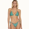PQ Swim Gingham Drift Lettuce Edge Tri Top (FINAL SALE)* Triangle | Tops
