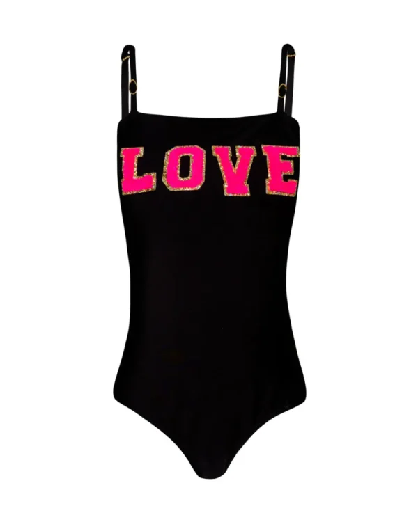 PQ Swim Kids Black Pier Love One Piece*Kids Kids