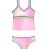 PQ Swim Kids Cotton Candy Rainbow Embroidered Tankini*Kids Kids