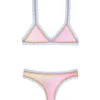 PQ Swim Kids Cotton Candy Tie Dye Rainbow Embroidered Bikini*Kids Kids