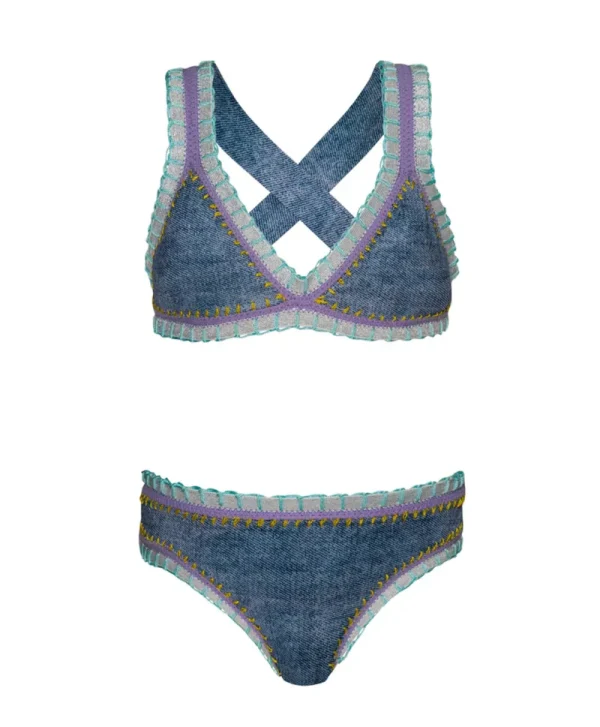 PQ Swim Kids Indie Sky Rainbow Embroidered Bikini*Kids Kids