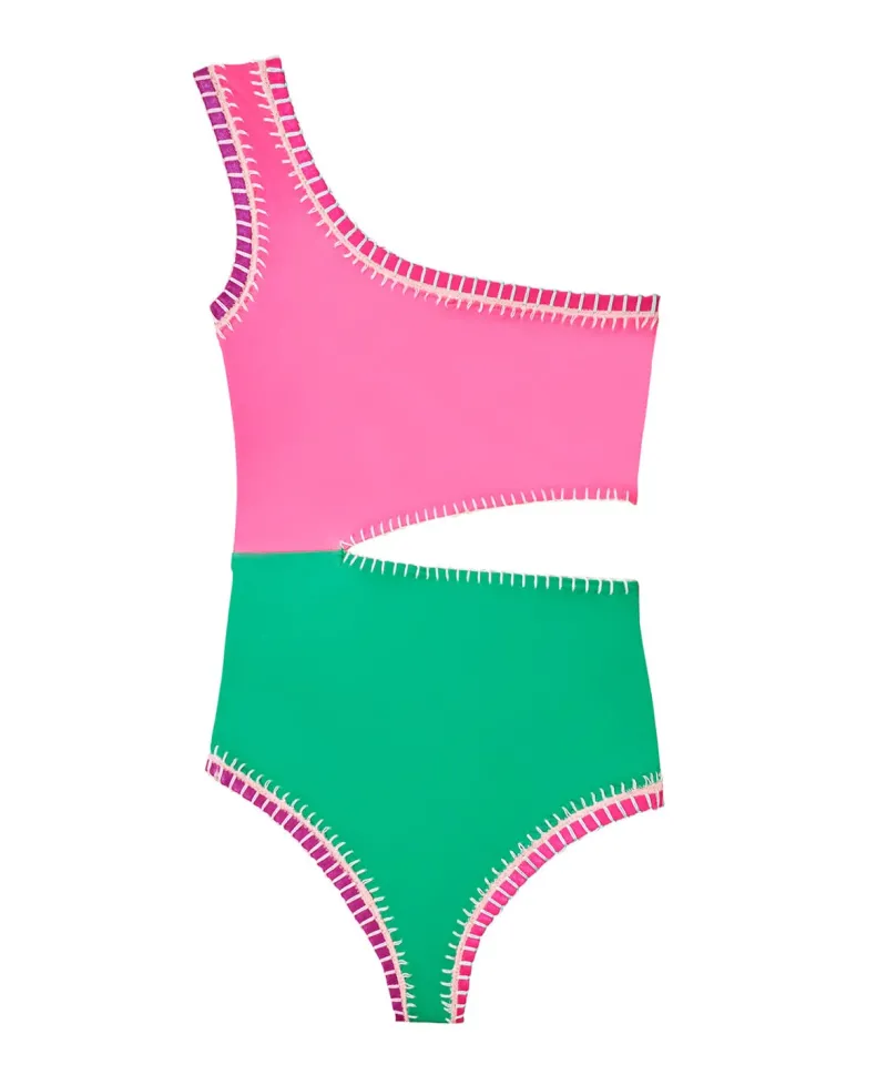 kids_ireland_rainbow_embr_1.webp PQ Swim Kids Ireland Rainbow Embroidered Cut Out One Piece (FINAL SALE)*Kids Kids