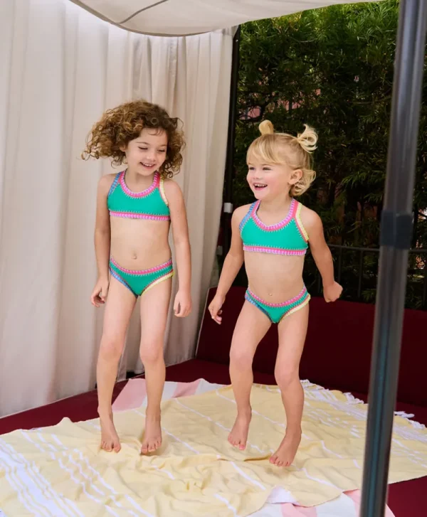 PQ Swim Kids Ireland Sporty Rainbow Embroidered Bikini*Kids Kids