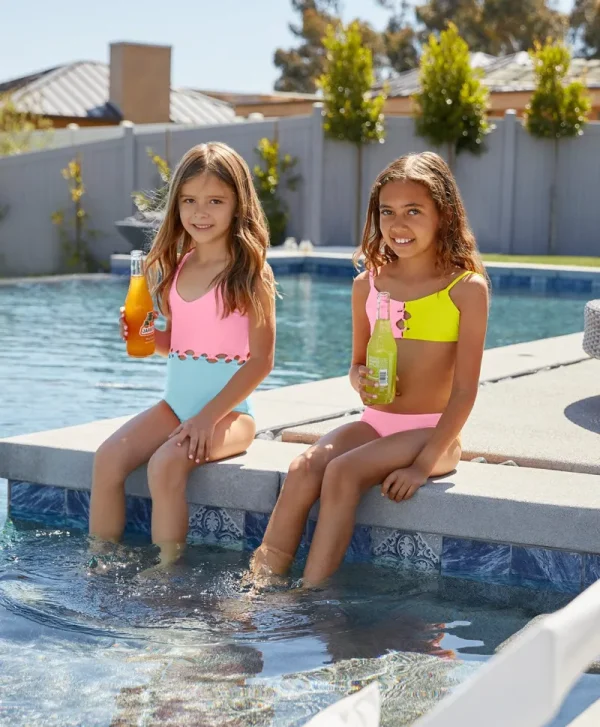 PQ Swim Kids Pop Pink Cammy Loop Bikini (FINAL SALE)*Kids Kids