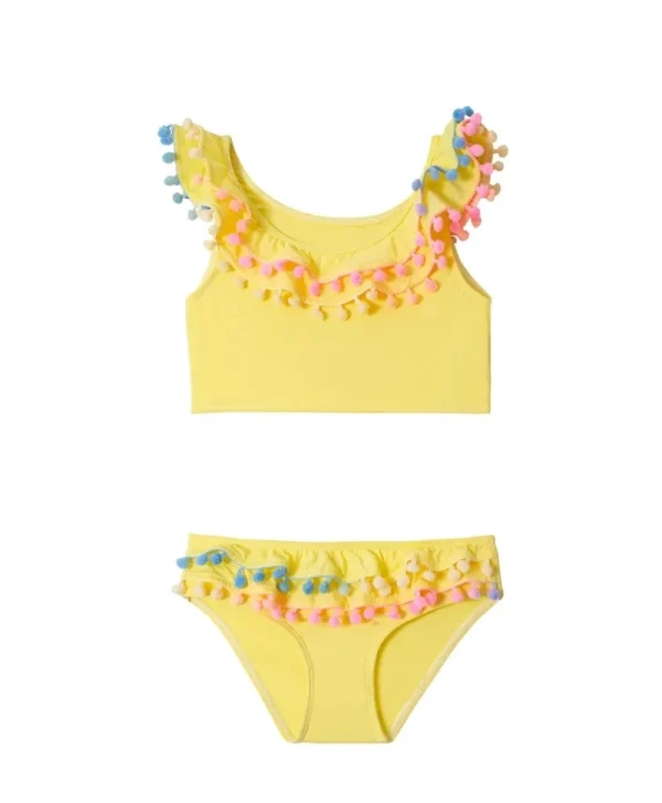PQ Swim Kids Sunshine Pom Pom Bikini (FINAL SALE)*Kids Kids