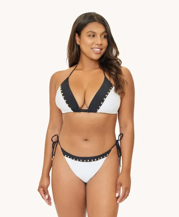 PQ Swim Studded Mix Up Tie Bottoms (FINAL SALE)* Tie-Side | Triangle