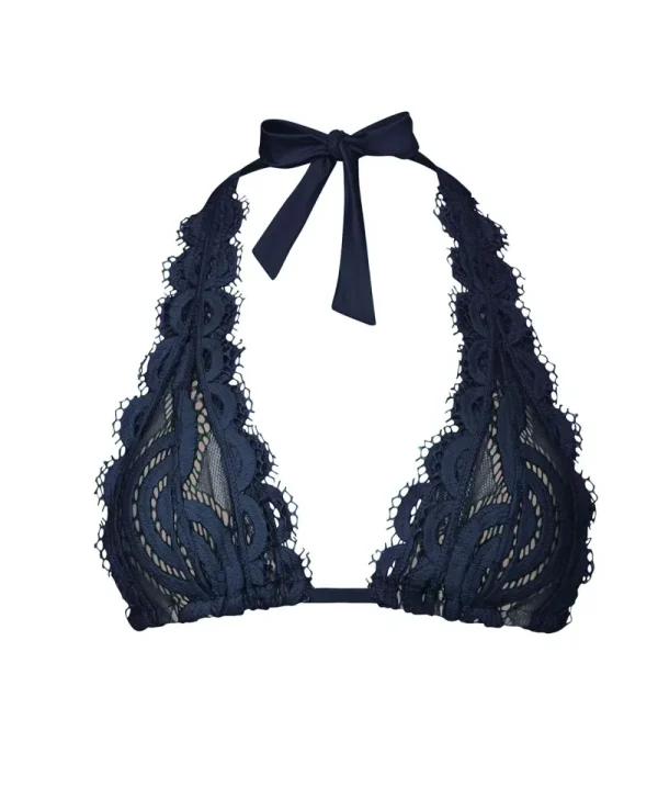 PQ Swim Blue Lace Halter* Tops