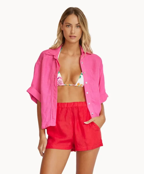 PQ Swim Linen Short* Cover-Ups