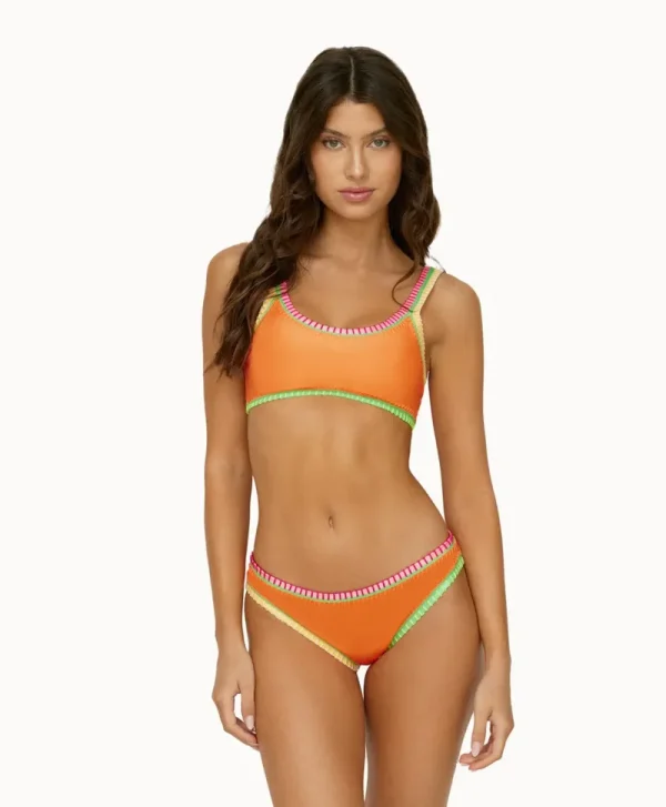 PQ Swim Platinum Mango Tango Crochet-Trim Scoop Bottom* Bottoms