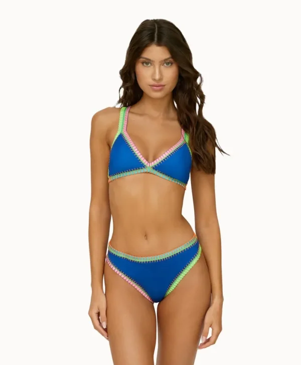 PQ Swim Platinum Crochet-Trim Scoop Bottom* Bottoms