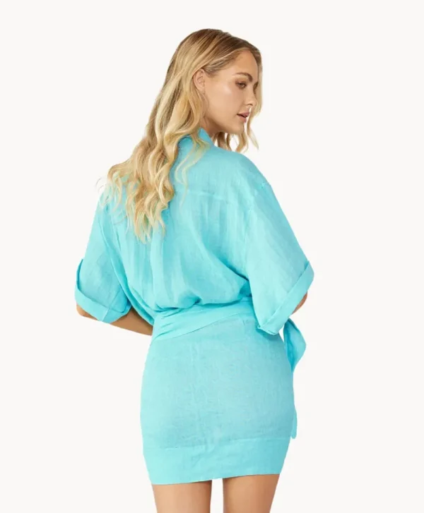 PQ Swim Linen Top (FINAL SALE)* Cover-Ups