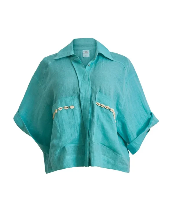 PQ Swim Linen Top (FINAL SALE)* Cover-Ups