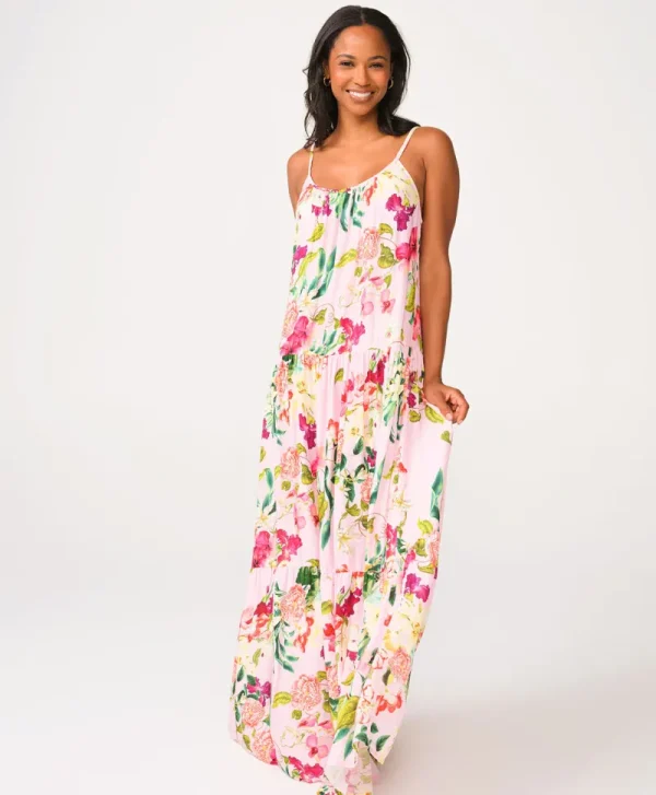 PQ Swim Summer Hibiscus Aaron Long Dress* Cover-Ups | Dresses
