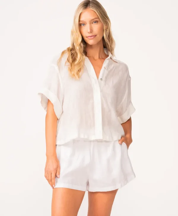PQ Swim Water Lily Amira Linen Short* Cover-Ups
