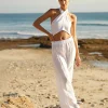 PQ Swim Water Lily Linen Pant* Cover-Ups