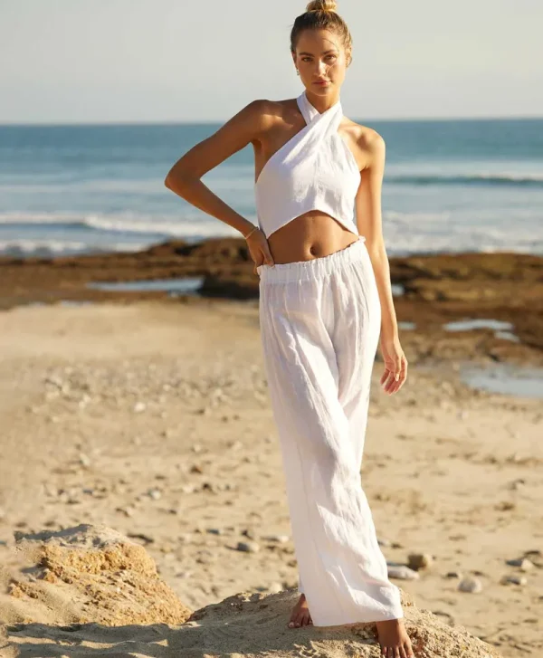 PQ Swim Water Lily Linen Pant* Cover-Ups