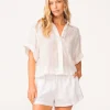 PQ Swim Water Lily Linen Top* Cover-Ups