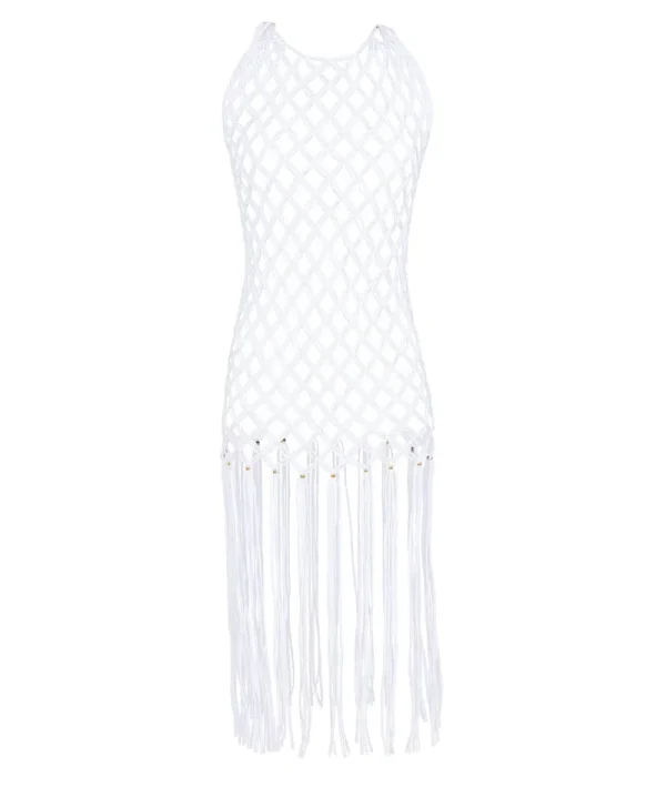 PQ Swim White Sands Beaded Brynn Cover Up* Cover-Ups | Dresses