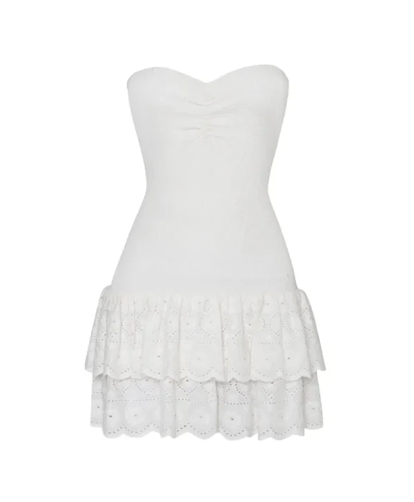 PQ Swim White Sands Marie Ruffle Dress* Dresses