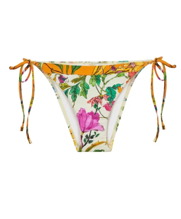 PQ Swim Wild Bloom Embroidered Mix Up Tie Bottoms (FINAL SALE)* Tie-Side | Bottoms
